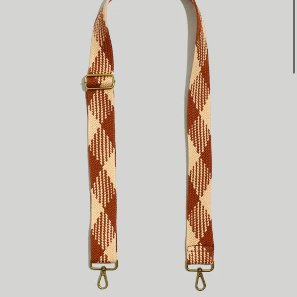Madewell Brown and Cream handbag strap, adjustable.  New.